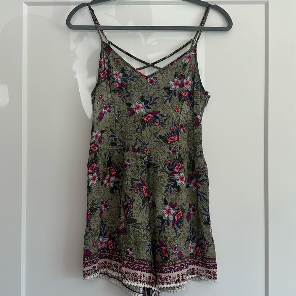 Floral Hollister Romper